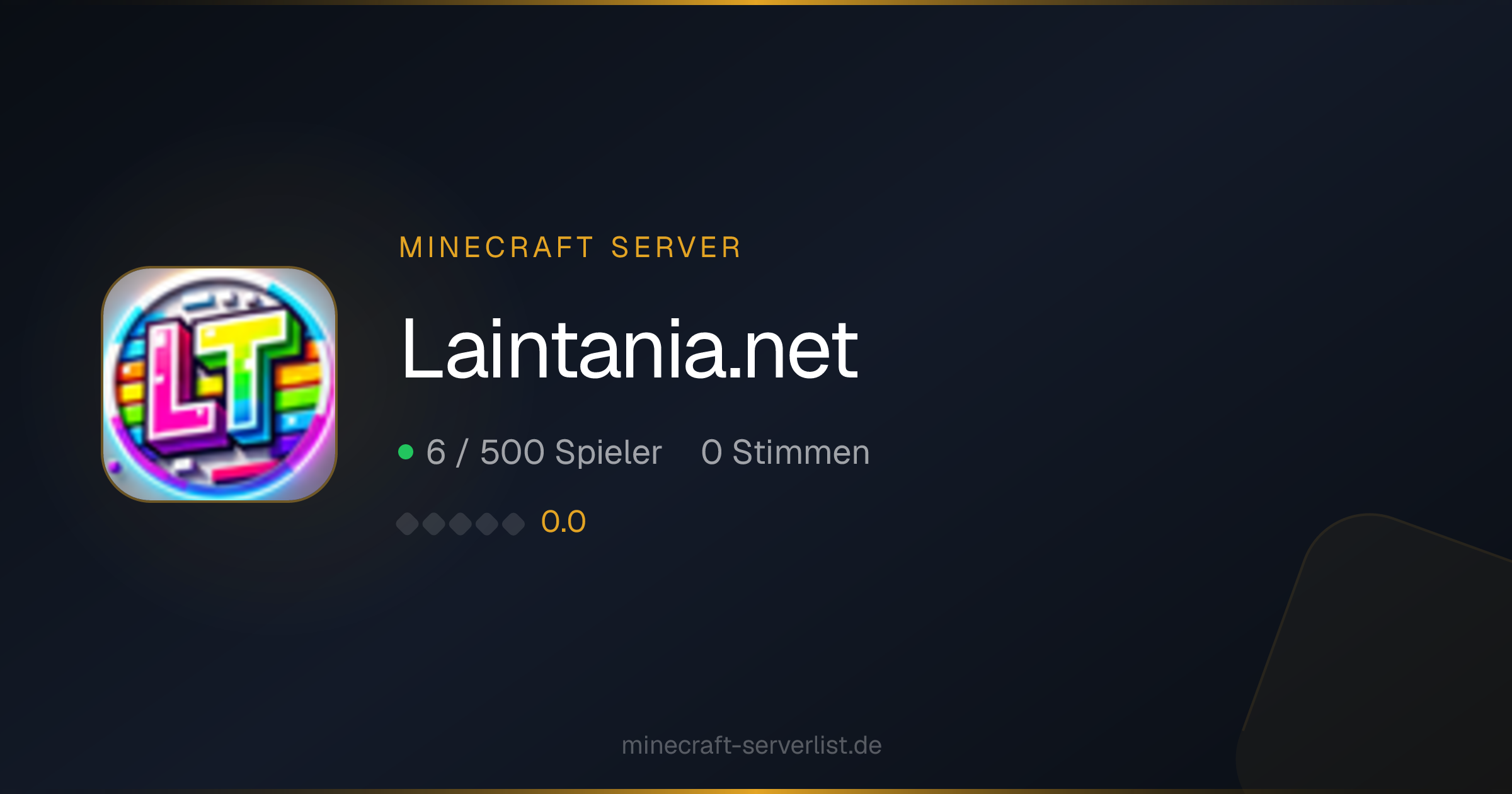 Laintania.net — Minecraft Server IP & Info 2026 | Minecraft-Serverlist.de