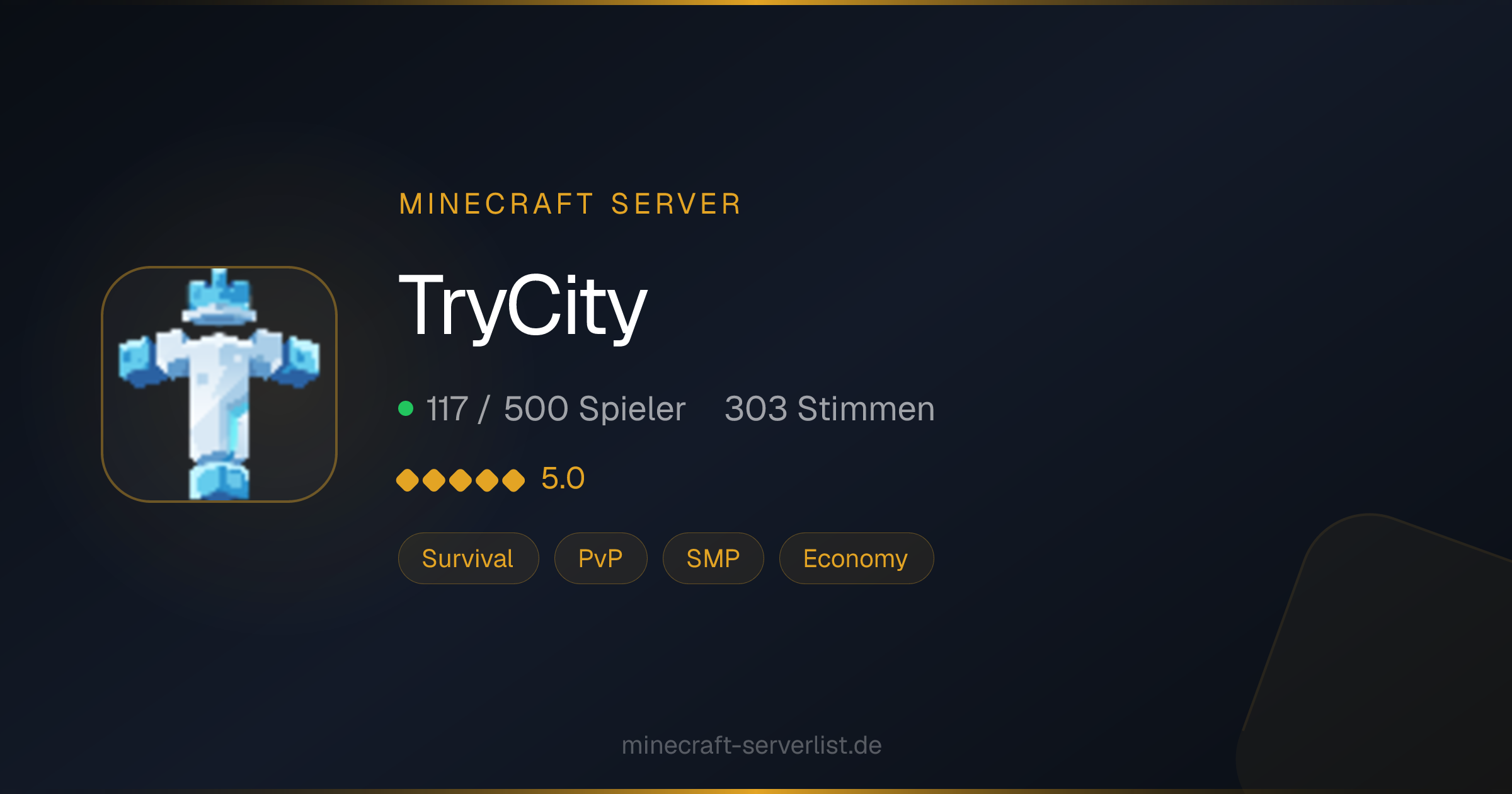 TryCity — Minecraft Server IP & Info 2026 | Minecraft-Serverlist.de